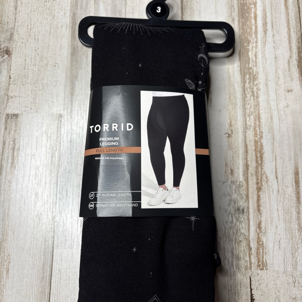 Torrid Full Length Signature Waist Premium Guided By Stars Black Leggings 3X - Picture 2 of 15